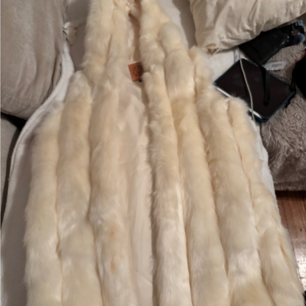 Cream Faux Fur Vest
